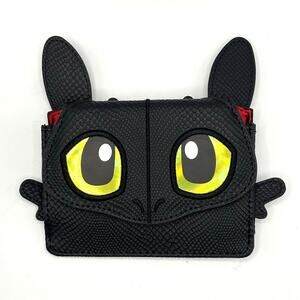 Toothless, How to Train Your Dragon Wallet, Vegan Leather, Black - New